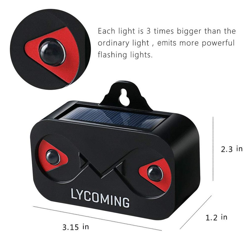 Lycoming Deer Repellent Raccoon Repellent for Nocturnal Animals Solar Predator