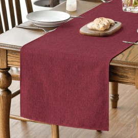 Camino de mesa de estilo Artoid Mode color rojo oscuro, de temporada de Navidad, de San Valentín, lavable, decoración de mesa de comedor para decoración del hogar, fiesta, 13 x 60 pulgadas