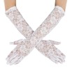 Women's Long Lace Floral Opera Gloves - Wedding & Bridal
