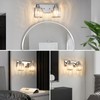 Haolaike 2 Lights Crystal Bathroom Vanity Light Modern Chrome Bathroom