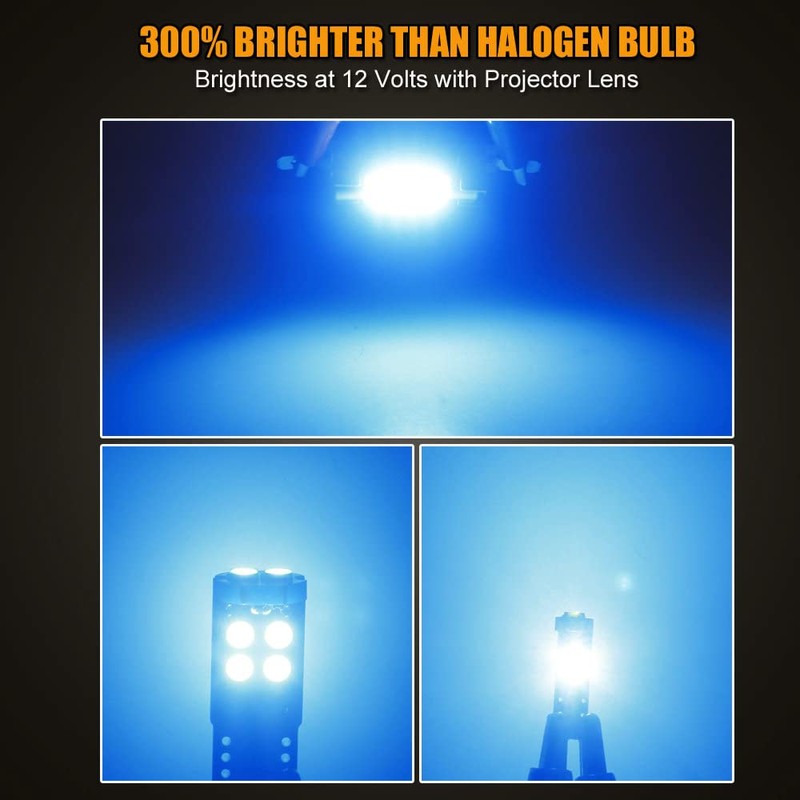 EBAIFUN 18-pc Ice Blue LED Interior Light Kit Compatible with