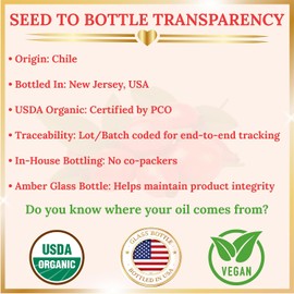 Pomberries Aceite De Rosa Mosqueta – Prensado En Frío Y Sin Refinar, Aceite De Rosa Mosqueta Para Rostro, Piel Y Cabello – Aceite De Rosa Mosqueta Para Cicatrices, Arrugas, Estrías, Hidratación Diaria