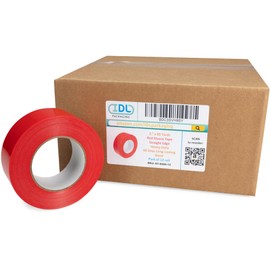 IDL Packaging 2" x 60 Yards Red Stucco Tape, 12 Rolls, Heavy-Duty, Smooth Edge - 60 Days Long-Lasting Bond, Leave No Traces - UV Resistant, Waterproof
