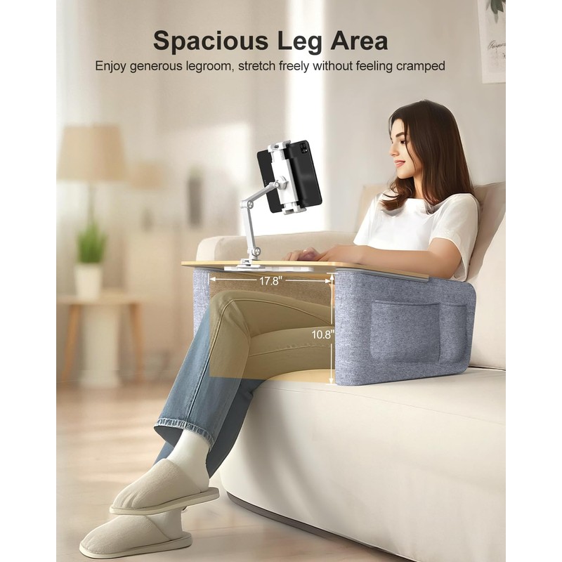 Lap Desk for Adults with Arm Rests,Ergonomic Laptop Pillow Stand