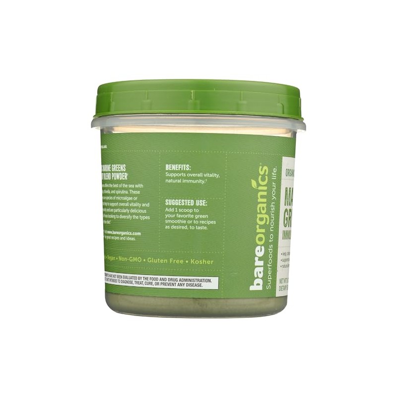 Marine Super Greens Powder - Organic Kelp, Spirulina & Chlorella