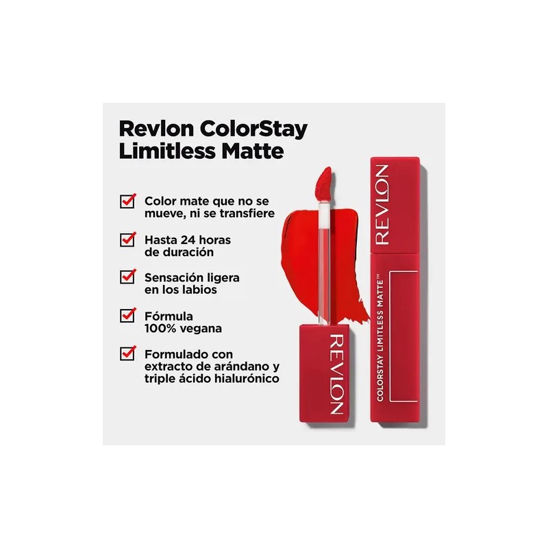 Labial Colorstay Limitless Matte Tono 013 Real deal Mate Revlon