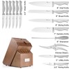 Kangdelun 15 PCS Kitchen Knife Set with Non-Slip Handle, Ultra