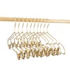 Koobay 12.5" Gold Metal Baby Clothes Clips Hanger Children Kids