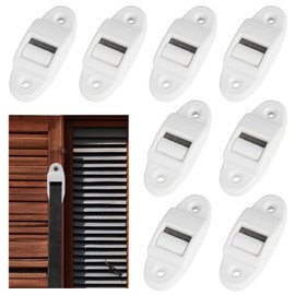 Pack of 8 Belt Guide, Roller Shutter Belt Guide, Mini Roller Shutter Belt Guide with Brush and Roller, 40 mm Hole Spacing, Mini Durable Belt Guide for Roller Shutter Belt, 14 mm, Suitable (White)