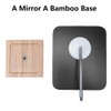 YEAKE Flexible Gooseneck Bamboo Vanity Makeup Mirror,360°Rotation 8" Large Frameless,