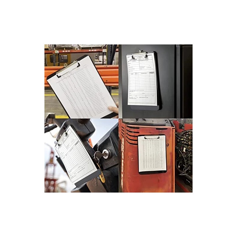Officemate Magnetic Black Clipboard for Forklift Pallet Truck Workstations 83215