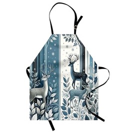 ABAKUHAUS Cooking Apron, Blue-grey, dark grey