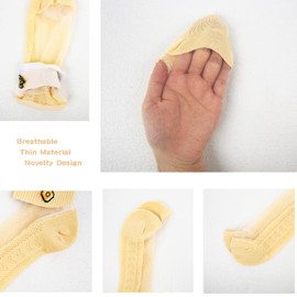 Benefeet Sox Womens Sheer Socks Cute Lace Mesh Ankle Socks Girls Novelty Pretty Transparent See Through Summer Sock Fancy Elegant Ultra Thin Silk Nylon Low Cut Short Sock, 5 Pack-Colorful Donut Heart