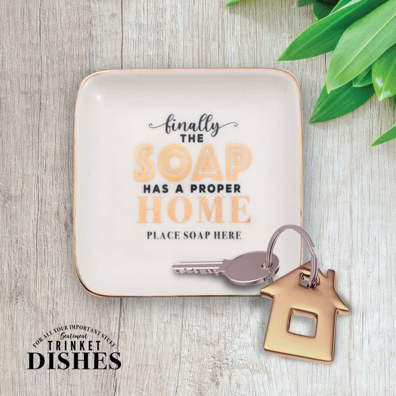The Soap Has A Proper Home Place Here Ceramic Trinket