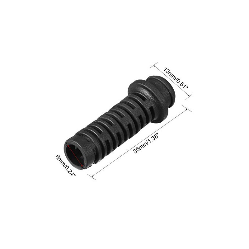 sourcing map Pack of 10 PVC Strain Relief Cable Kink