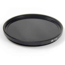 vhbw Universal Infrared Filter 720nm for Compatible with Camera Lenses with 52 mm Filter Thread - Circular IR Filter, Black