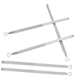 IWOWHERO Stainless Steel Cuticle Remover Set 5pcs Gel Nail Removal Tools Nail Art Kit Easy to Use for Women