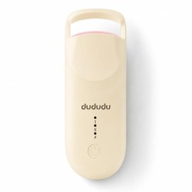 DUDUDU Rizador de Pestañas Calentado, Mini Eléctrico Portátil de Tamaño de Viaje - 2 Niveles de Temperatura Ajustable y Recarga Tipo-C, 10S de Calor 3S de Estilo 24H de Levantamiento para Curvas