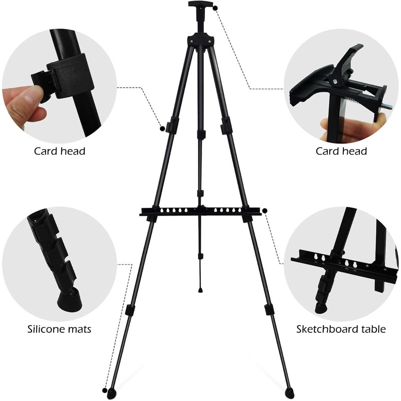 RRFTOK 17-66 Inch Adjustable Art Easel Stand for Painting and