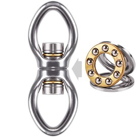 Dolibest Swing Swivel with 2 Bearing,Safest Rotational Device Hanging Accessory for Aerial Silks Dance, Web Tree Swing, Yoga Sets Hanging Hammock 800LB Capacity