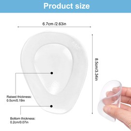 4 Paar Selbstklebend Ballenpolster Vorfuß Gelpads für Schuhe,Fußballenpolster Wiederverwendbares,Vorfußpolster Rutschfeste High Heels, Vorderfußpolster Damen,Vorfußschutz Mittel Fußpolster