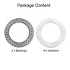 sourcing map 2 Sets AXK4060+2AS Thrust Needle Roller Bearings with