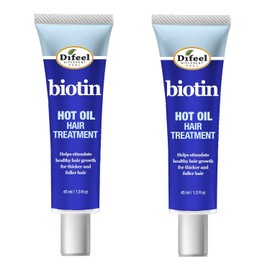 Difeel Tratamiento Capilar de Aceite Caliente con Biotina 1.5 oz. (Paquete de 2) - Tratamiento de aceite caliente con biotina