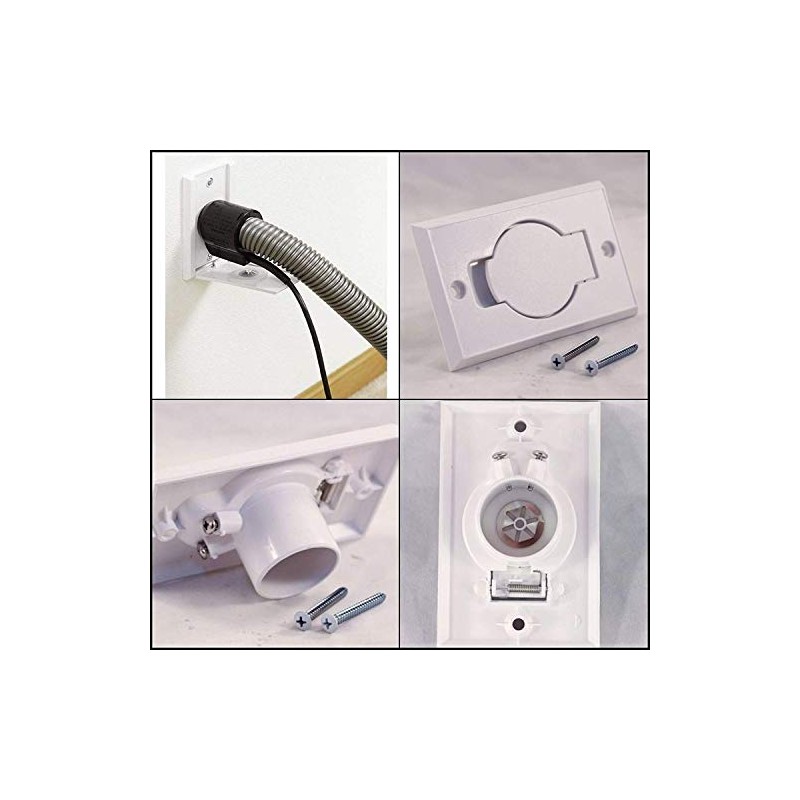 Pokin (2) Central Vacuum White Inlet Valves for Beam Central