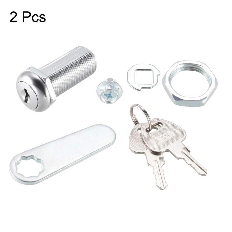 sourcing map Cam Lock 1-1/2" Cylinder Long Cabinet Locks with
