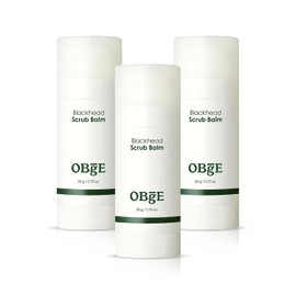 OBgE- Bálsamo exfoliante para puntos negros (0,7 oz), paquete de 3: barra exfoliante humectante para eliminar puntos negros y minimizar los poros