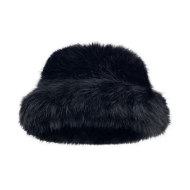 Michear Winter Bucket Hat for Women, Oversized - Long Pile Faux Fur, Wide Moldable Brim, Warm and Stylish (UK, Alpha, One Size, Khaki)