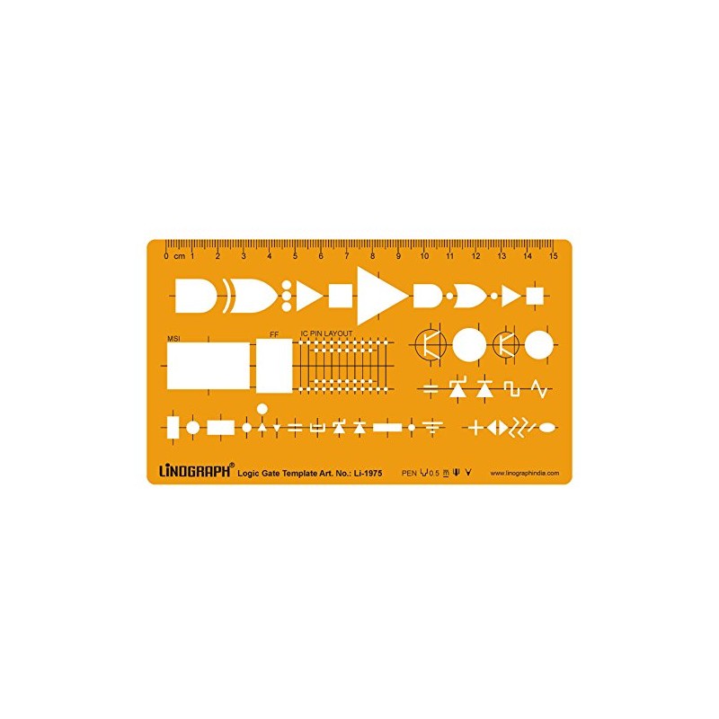 Logic Gate Template Drafting And Design Templates Stencil Symbols Technical