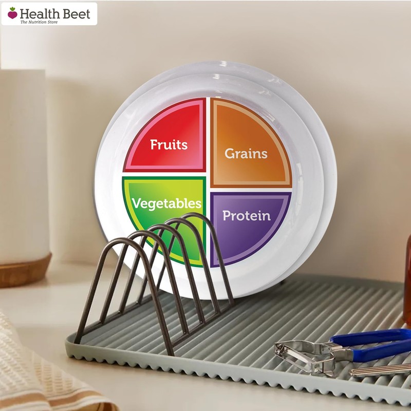 Health Beet Choose MyPlate Portion Control Plate – 4 Flat