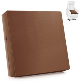 Menkxi Recliner Cushions for Elderly, Thicken Memory Foam Seat Cushion, Square Chair Cushions Non Slip Pads for Recliners, Armchairs, Relief and Comfort (Brown, 22 x 22 x 5 Inch)