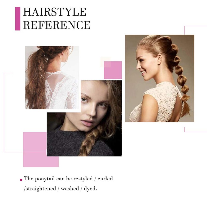 SEGO Ponytail Hair Piece, Extension Clip in Real Remy Hair