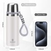 Stainless Steel Flask with Cup 700ml/23.6oz Vacuum Insulated Thermo Bottle