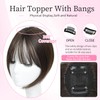 Cesomeey Hair Topper Clip in Bangs, 360° 3D Cover Hair