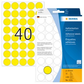 Herma Multi-Purpose Labels / Coloured Dots ø 19 mm