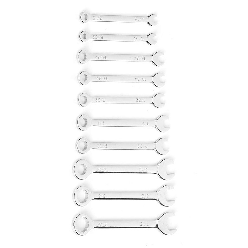 Acouto Juego de 10 llaves combinadas, mini llaves de acero