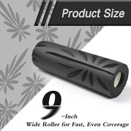 DW180 Texture Roller 9-inch Crow's Foot Pattern Paint Roller for Walls and Ceilings Textured Paint Roller for Drywall Mud 9''