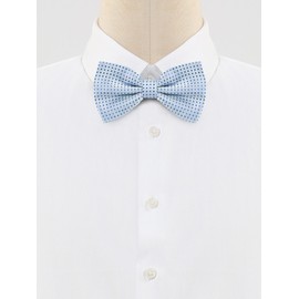 [Allegra K] One-Touch Bow Tie Polka Dot Adult Bow Tie Formal Party Graduation Business, blue (light), Free size