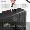 FRUITEAM 155lb Capacity Fillable Portable Umbrella Base with Wheels,Patio Umbrella