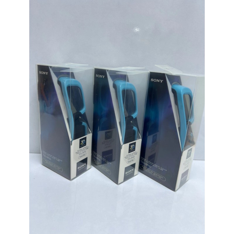Sony TDG-BR50 3D Glasses Blue Size Small (Lot 3 pcs