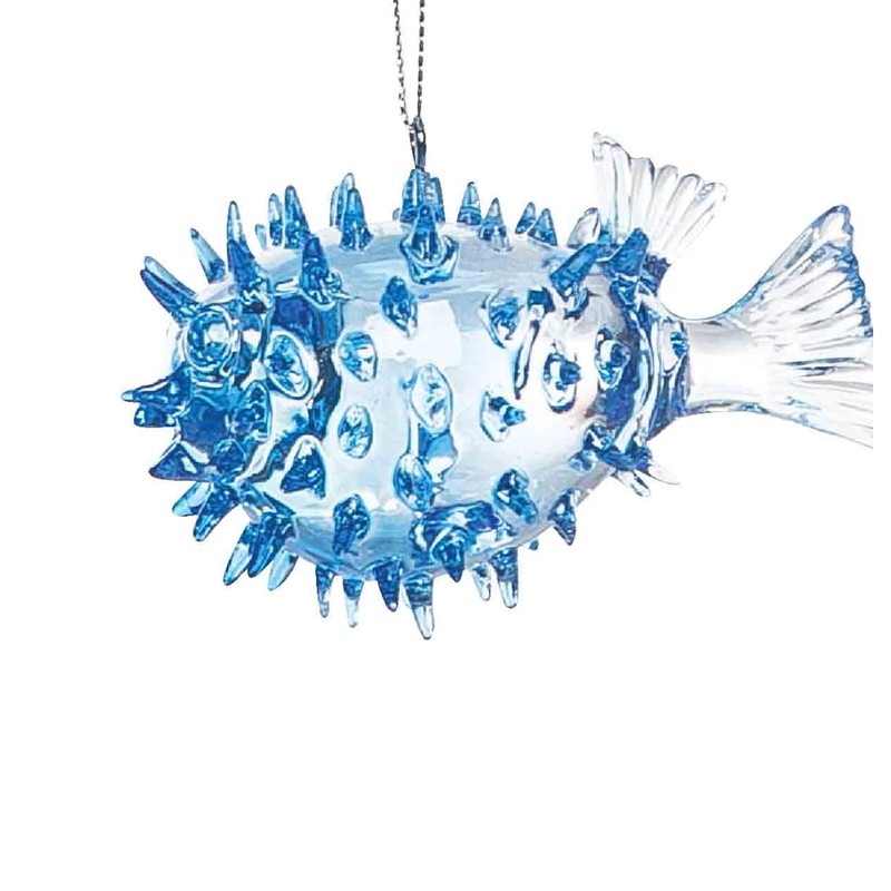 Gallerie II Acrylic Blue Blow Up Fish Ornament Blue