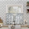 No. 918 Barker Geometric Print Microfiber 3-Piece Kitchen Curtain Set,