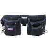 Faithfull 10 Pocket Black Suede Leather Double Tool and Nail