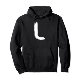 Creative Bold White Letter L - Design - Alphabet - Marker Pullover Hoodie