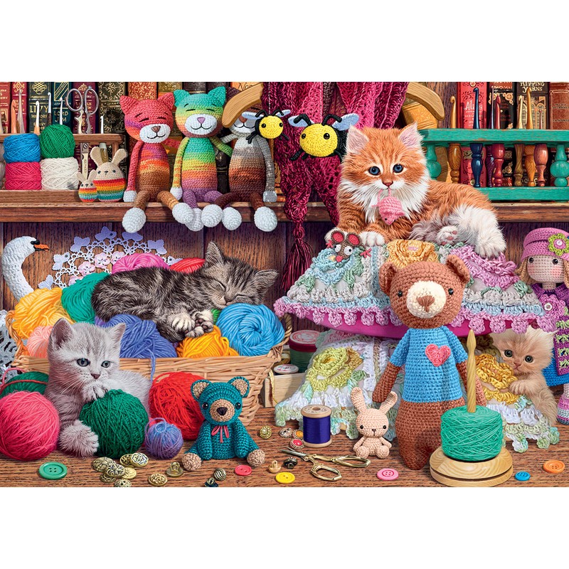 Ravensburger Knitty Kitty 1000 Piece Jigsaw Puzzle for Adults and