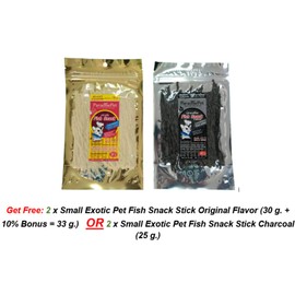 6 Sachets/Set Sugar Glider, Hamster, Squirrel, Hedgehog, Chinchillas, Rabbit, Ferret, Small Exotic Pet Food Supplies Fish Snack 30 g. + 10% Bonus = 33 g.