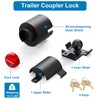 Trailer Hitch Lock 2 5/16" Heavy Duty Trailer Lock Fits
